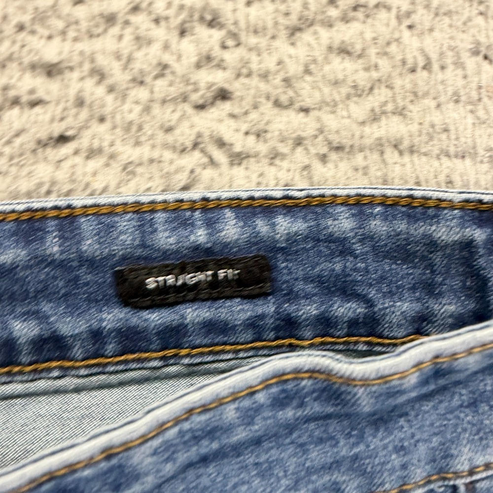 Kenneth Cole Jeans Men's 32x32 Blue Cotton Denim Straight Faded Stretch Workwear - Picture 4 of 13